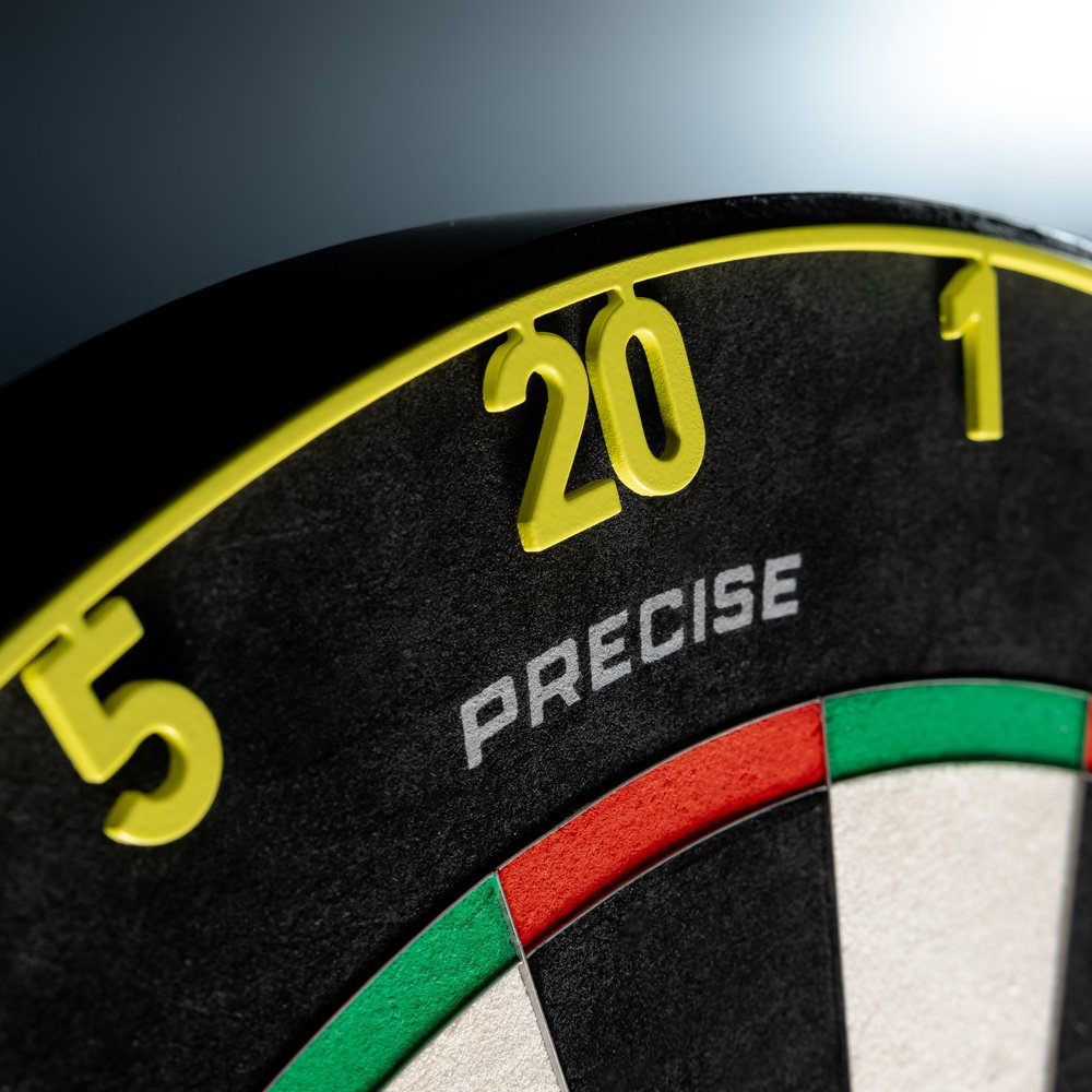 Precise180 Numberring Electric Yellow - Cijferring Dartbord (detail 2)