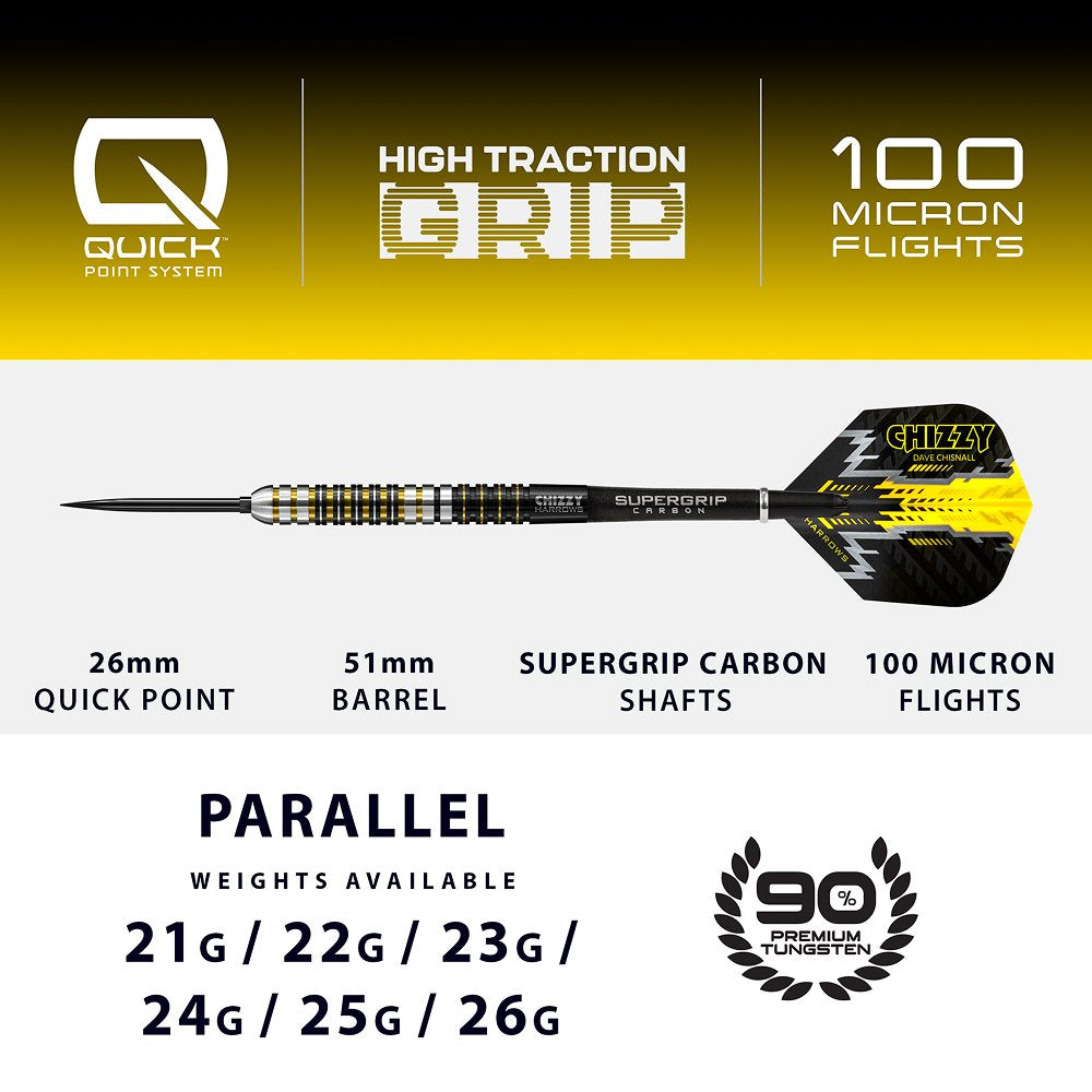 Harrows Dave Chisnall V1 Quick Point 90% - Dartpijlen (detail 4)