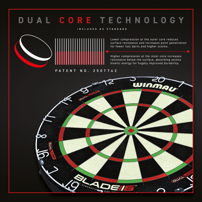 Winmau Blade 6 Dual Core - Professioneel Dartbord (detail 1)