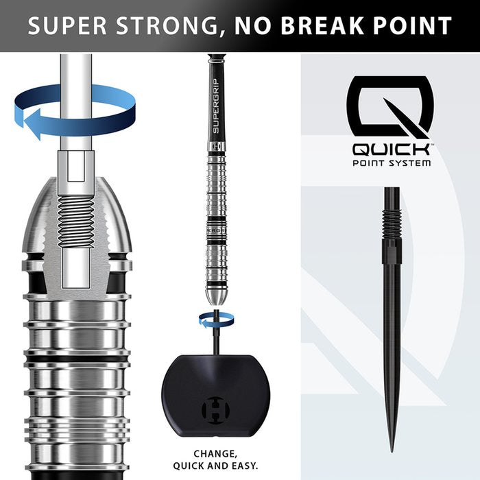 Harrows Supergrip Tapered Quick Point 90% - Dartpijlen (detail 2)