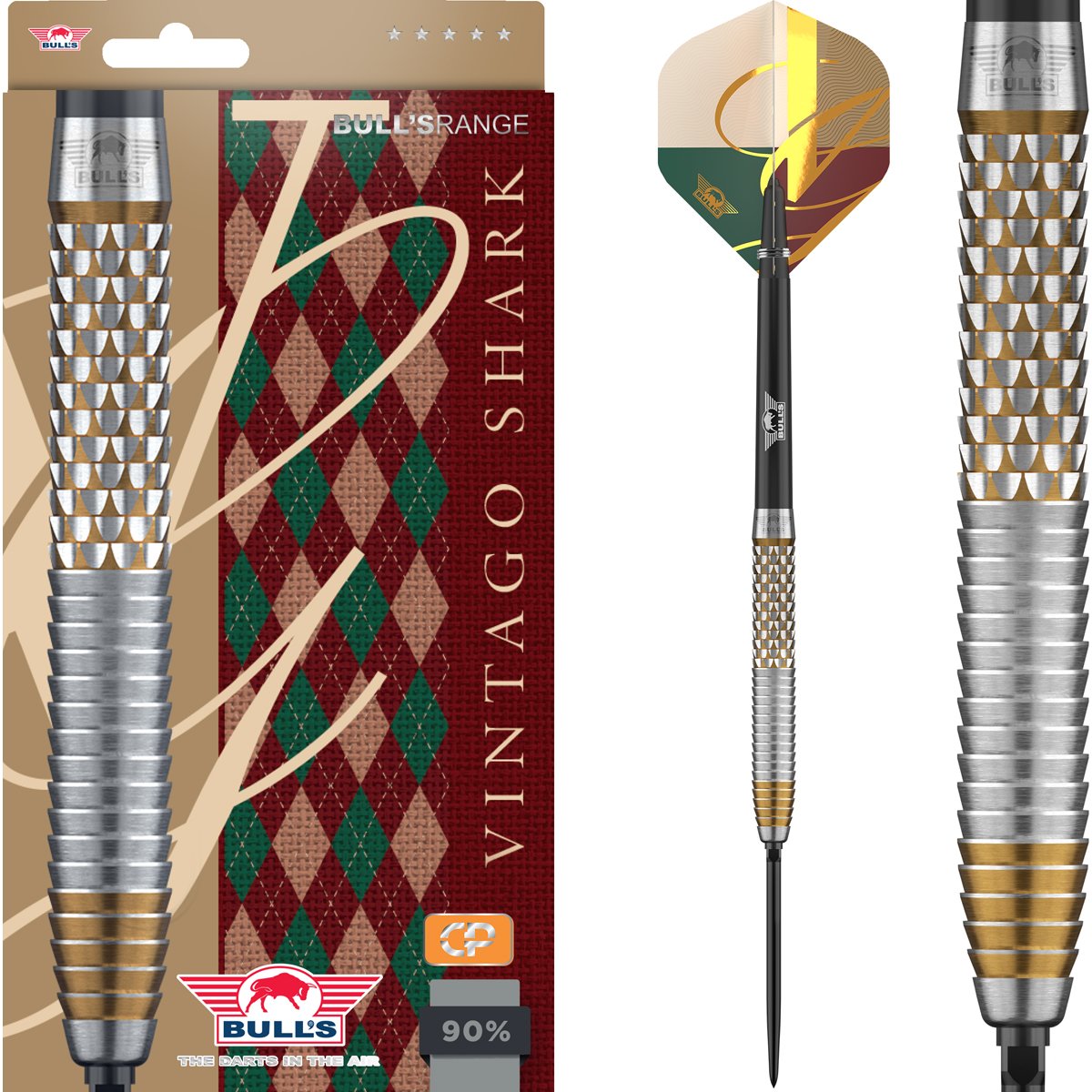 Bull's Vintago Shark CP Steeltip 90%