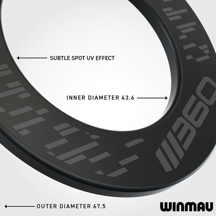 Winmau Blade Triple Core 360 + Winmau 360 Surround Black + Tungsten Darts - Dartset (detail 2)