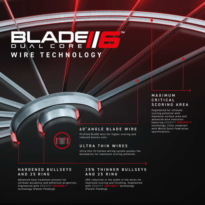 Winmau Blade 6 Dual Core - Professioneel Dartbord (detail 2)