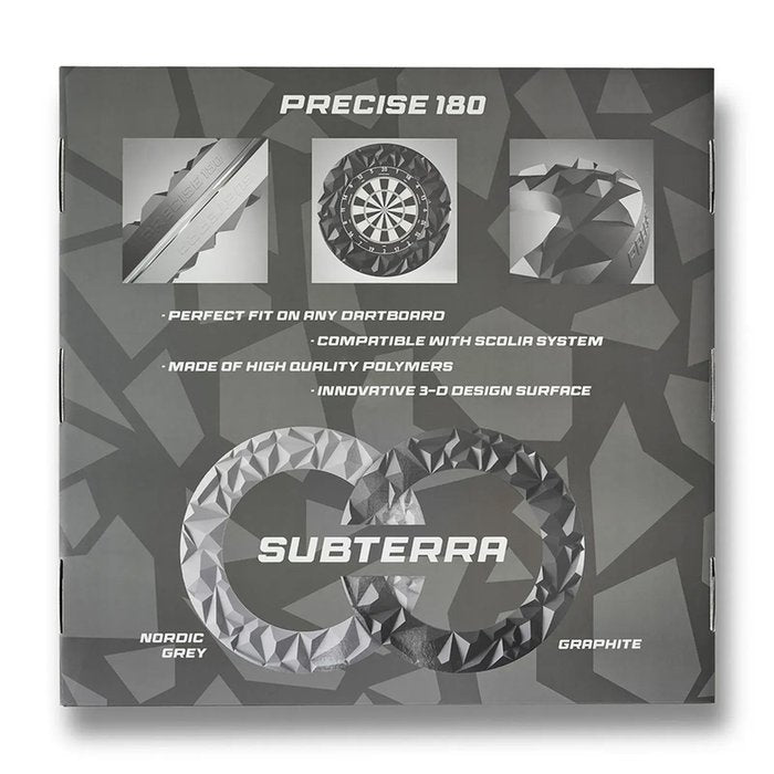 Precise180 Subterra Nordic Grey 3D - Dartbord Surround (detail 7)