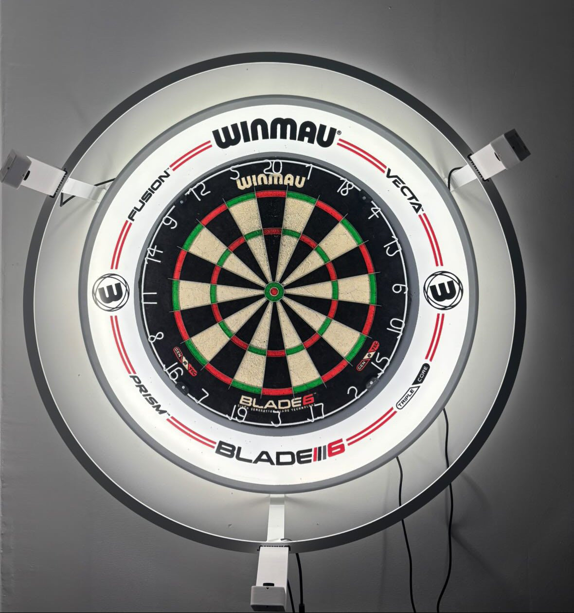 Ivoorwitte Autodarts set voor Winmau Plasma Licht Ring (detail 1)