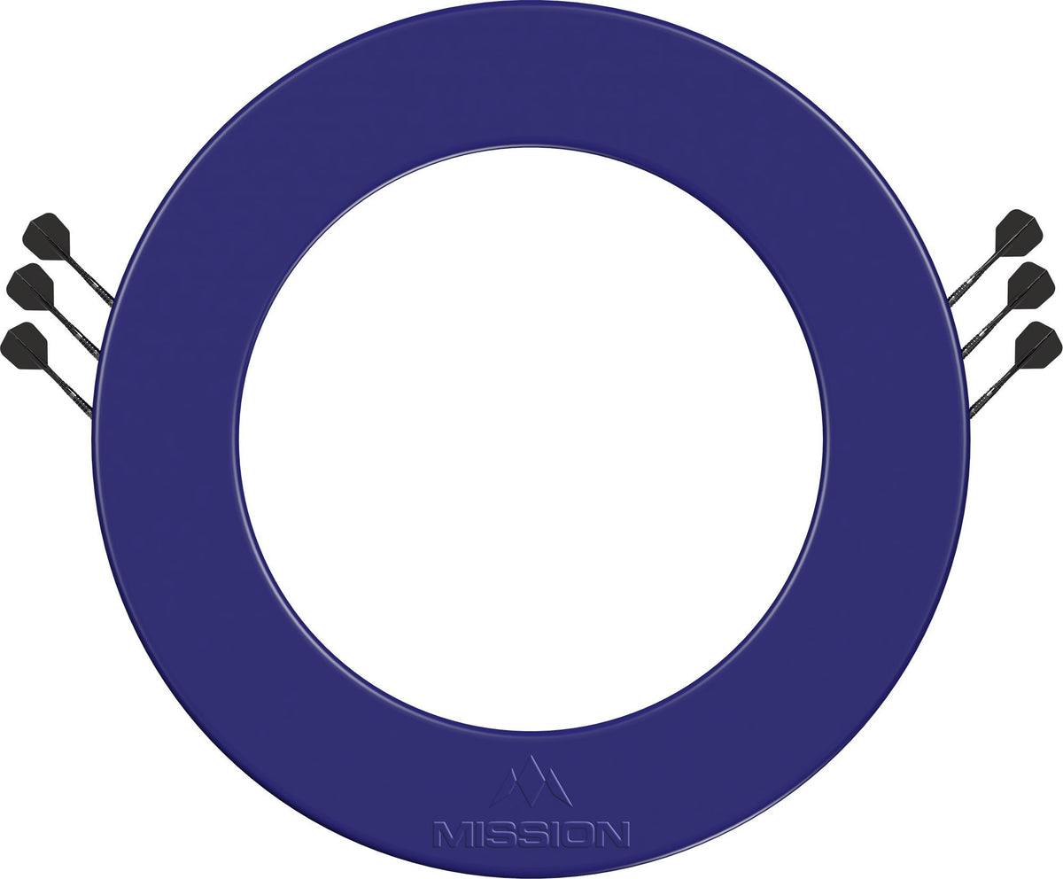 Mission 2026 Logo Dartboard Surround with Built in Dart Holders -Blauw