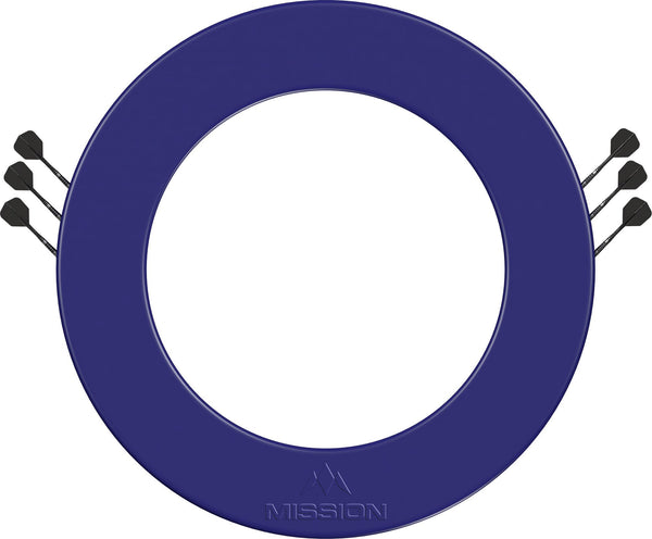 Mission 2026 Logo Dartboard Surround with Built in Dart Holders -Blauw