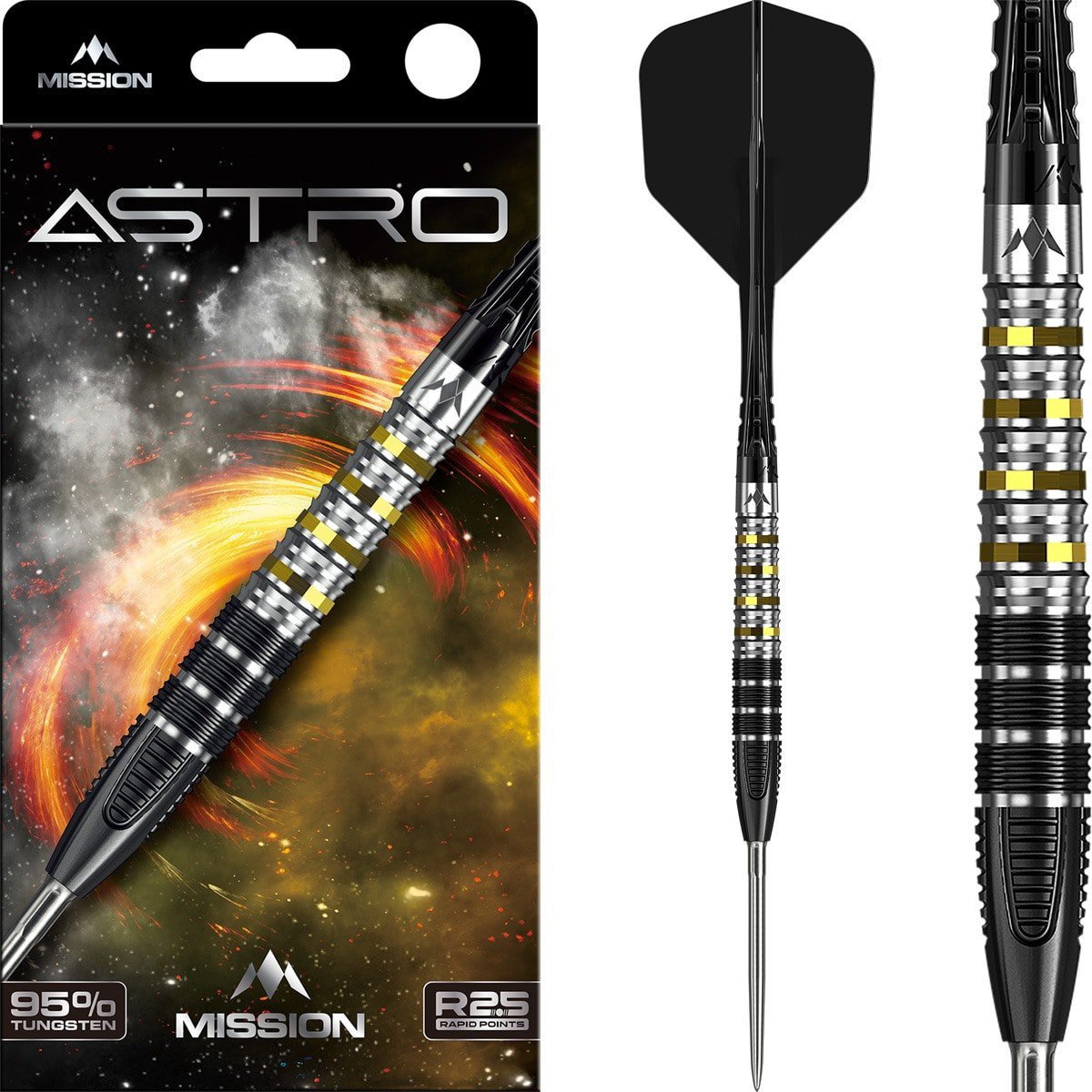 Mission Astro Dartpijlen - Steel Tip - 95% Tungsten