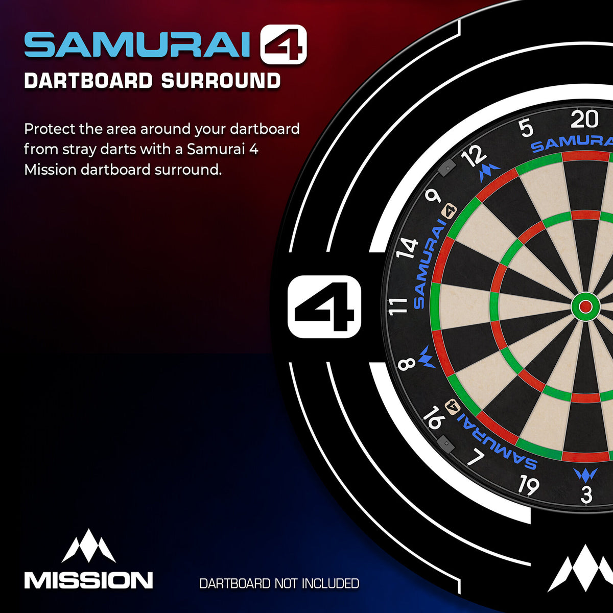 Mission Darts Samurai 4 Surround - White Edition (detail 3)