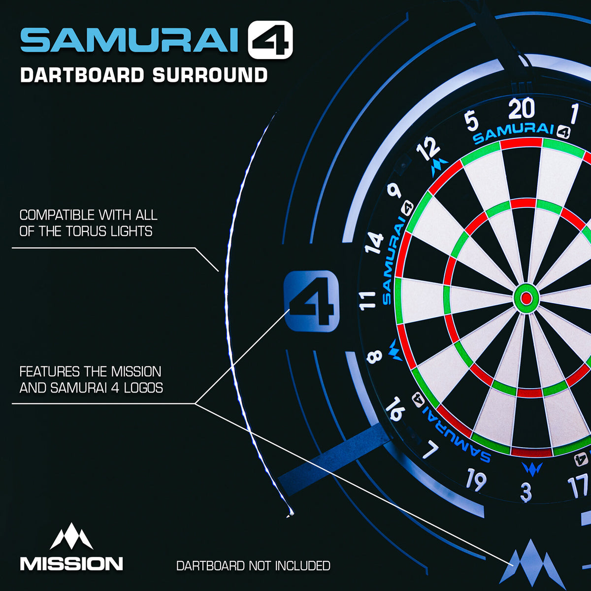 Mission Darts Samurai 4 Surround - White Edition (detail 6)
