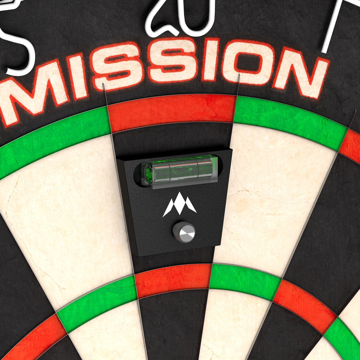 Mission Leveller Pro - Precision Machined Aluminium Dartboard Spirit Level - with Fixing Pin (detail 4)