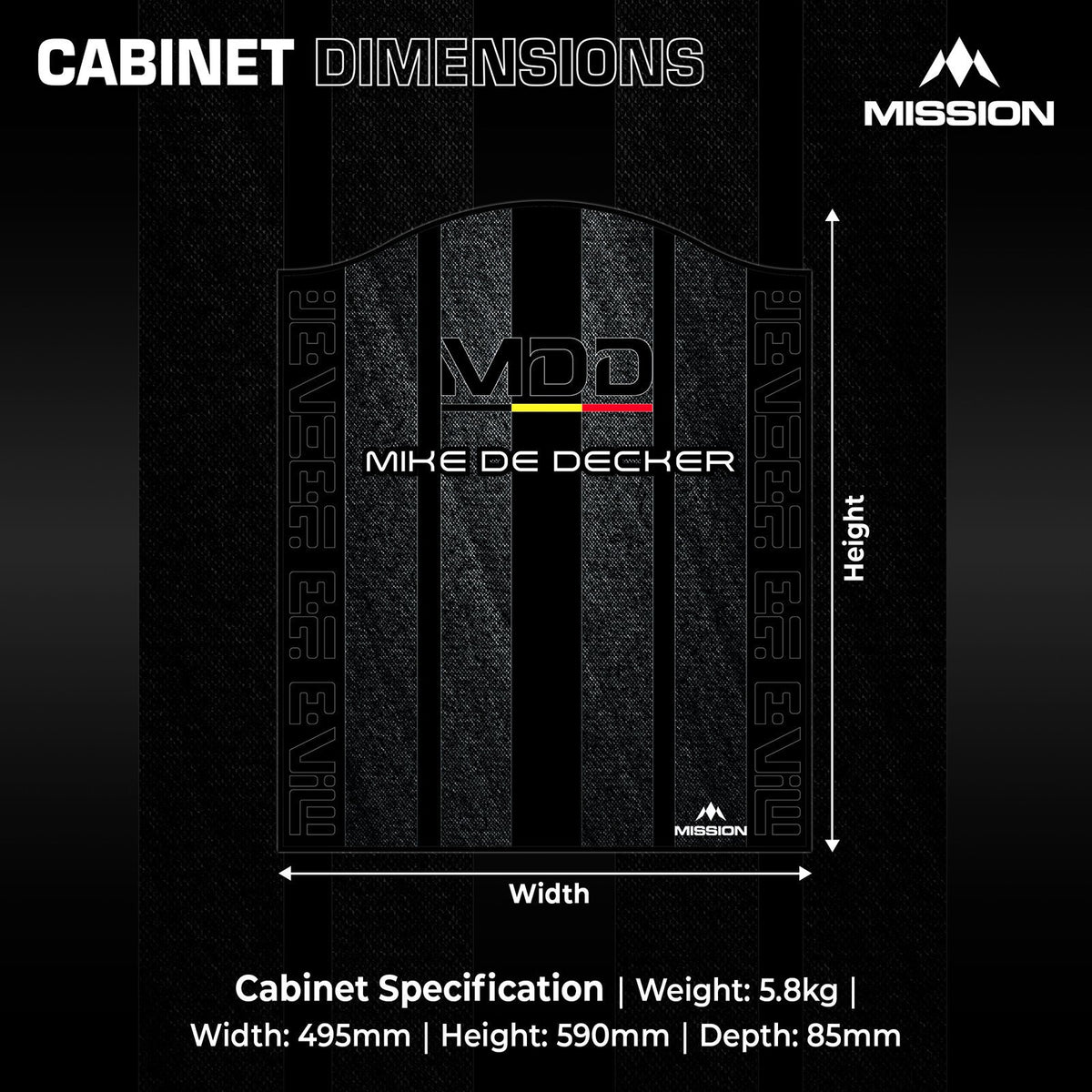 Mission Player Dartboard Cabinet - Mike De Decker (detail 1)