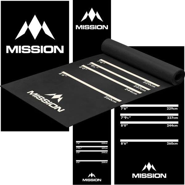 Mission Pro Level Darts Mat - Heavy Duty Rubber