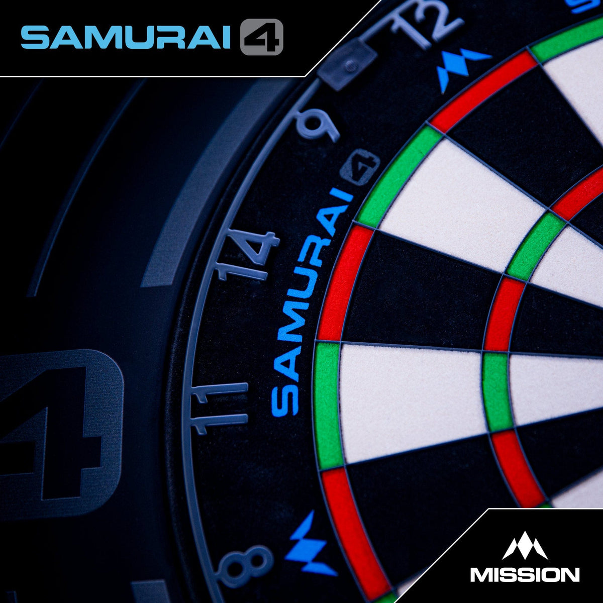 Mission Samurai 4 Graphite - Professional Dartbord (detail 1)