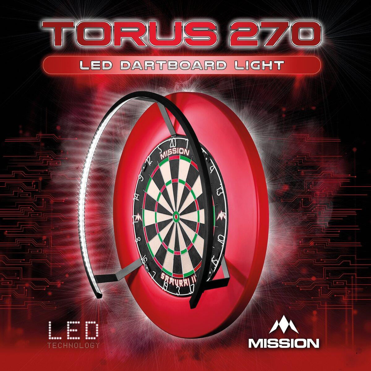 Mission Torus 270 LED Dartbord Verlichting (detail 4)
