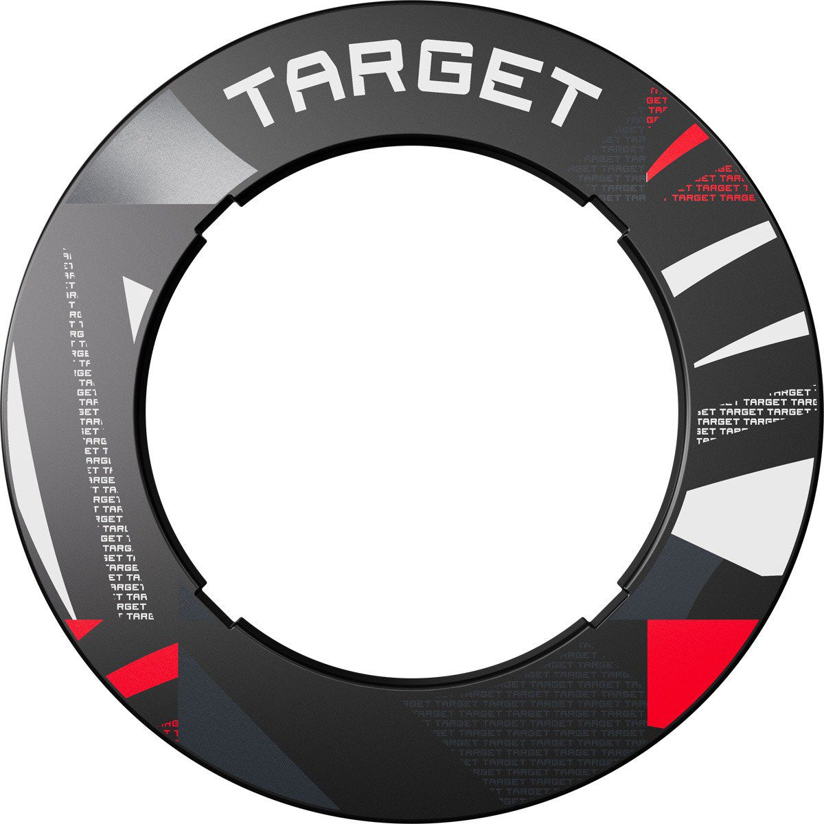 Target Patterned Notched Surround Black