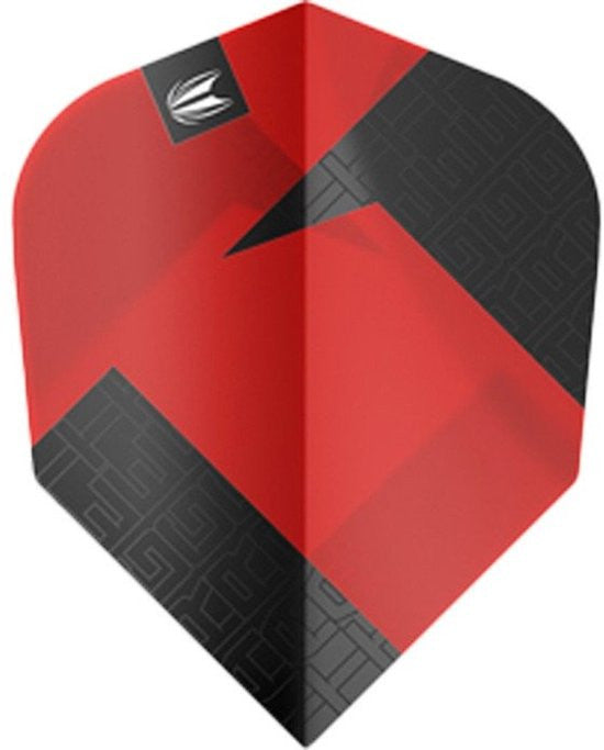 Target Tag 3 Set Black Red NO2 - Dart Flights (detail 2)