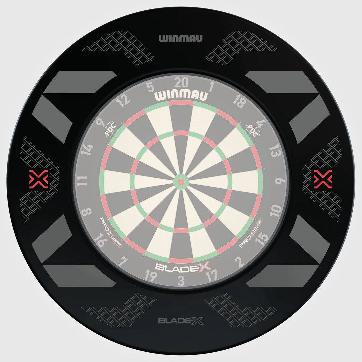 Winmau Blade X Black Red - Dartbord Surround (detail 7)