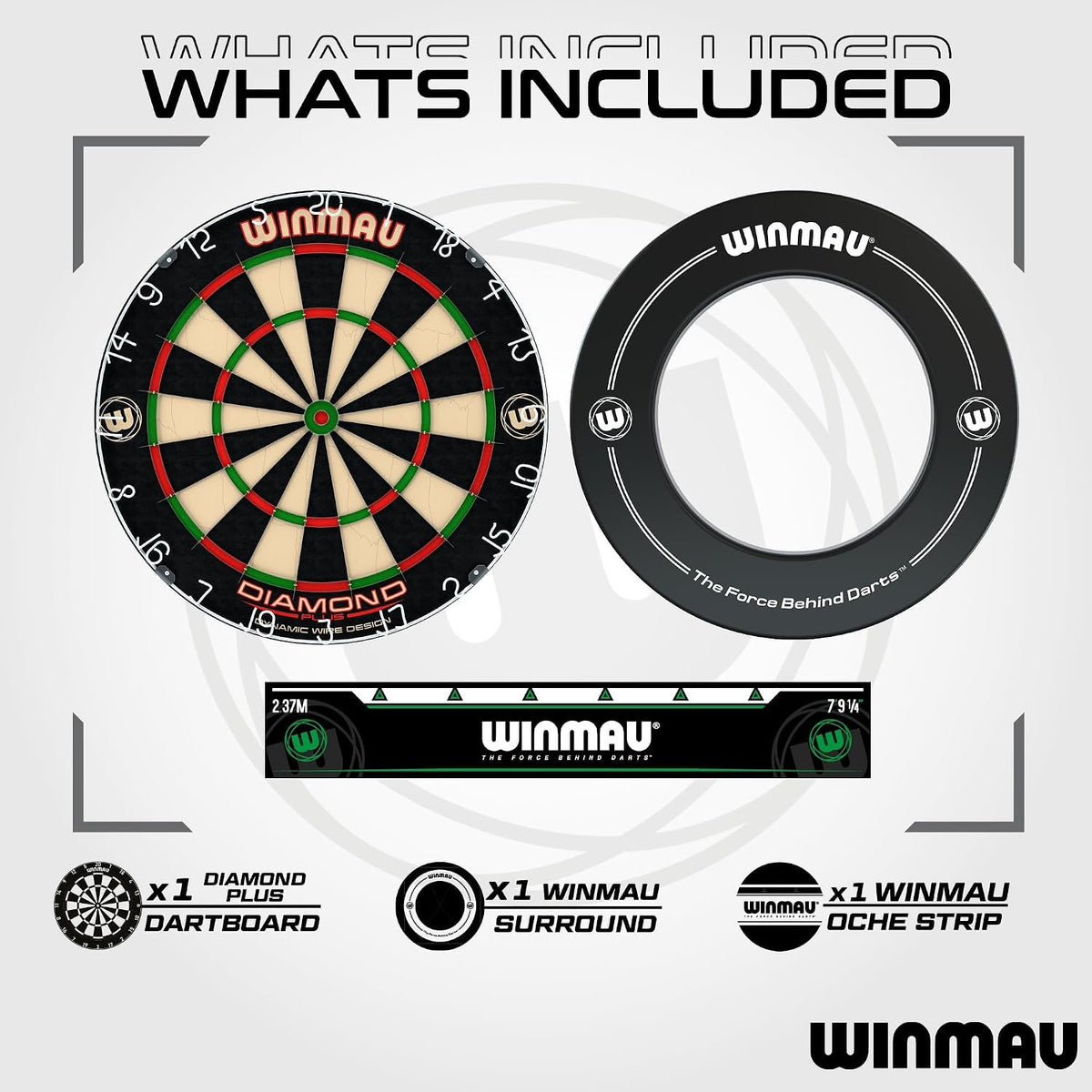 Winmau Diamond Plus Professioneel dartbord surround set (detail 4)