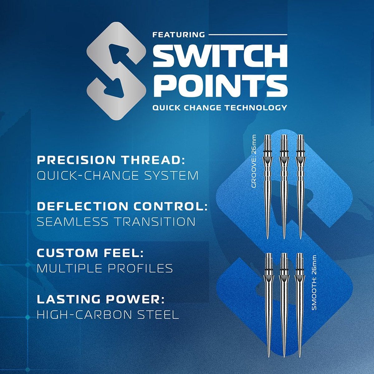 Winmau Lunaris Parallel Switch Point 90% Dartpijlen (detail 9)