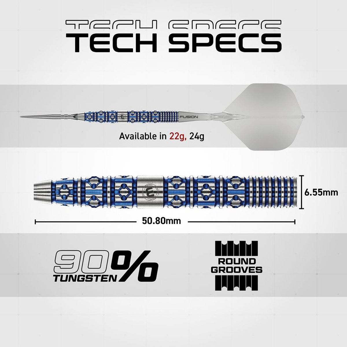 Winmau Lunaris Tapered 90% Switch Dartpijlen (detail 2)