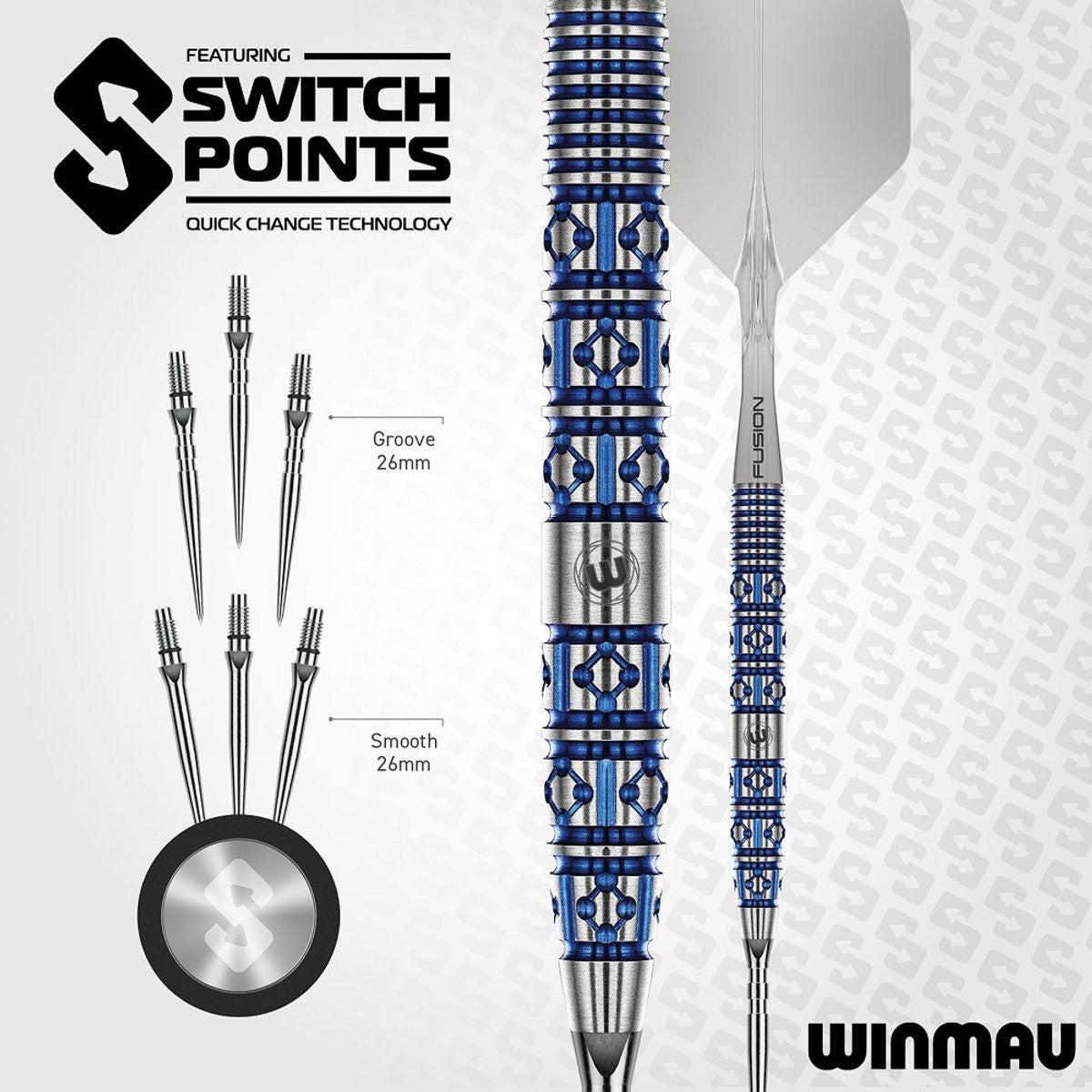 Winmau Lunaris Tapered 90% Switch Dartpijlen (detail 9)