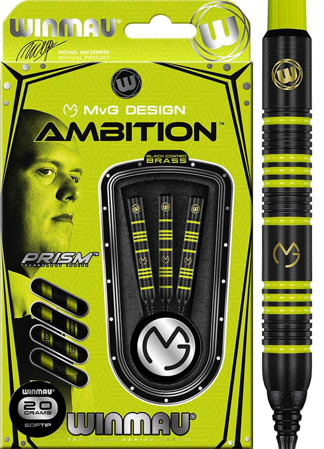 Winmau Softtip Dartpijlen MvG Ambition